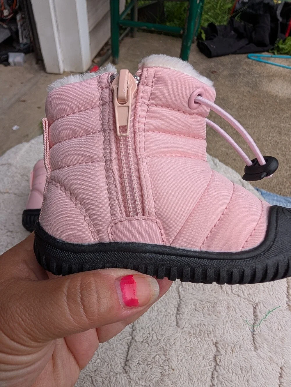 Baby Girl Pink NWOT Snow Winter Booties Fir Lined Size 4